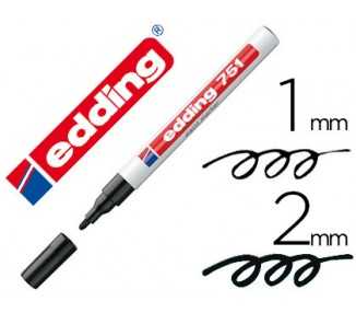 Rotulador edding punta fibra 751 negro punta redonda 1-2 mm