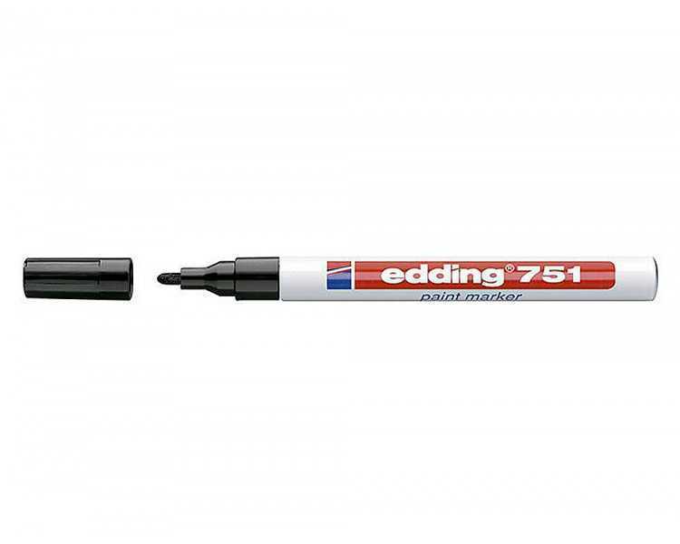 Rotulador edding punta fibra 751 negro punta redonda 1-2 mm