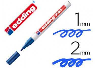 Rotulador edding punta fibra 751 azul punta redonda 1-2 mm