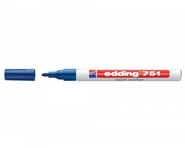 Rotulador edding punta fibra 751 azul punta redonda 1-2 mm