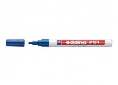 Rotulador edding punta fibra 751 azul punta redonda 1-2 mm
