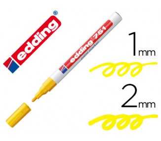 Rotulador edding punta fibra 751 amarillo punta redonda 1-2 mm