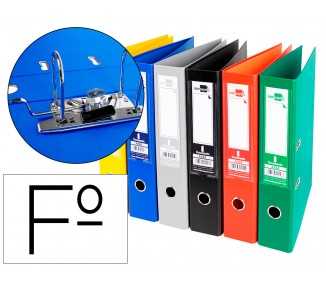 Archivador de palanca liderpapel folio documenta forrado pvc con rado lomo 75 mm colores surtidos classic
