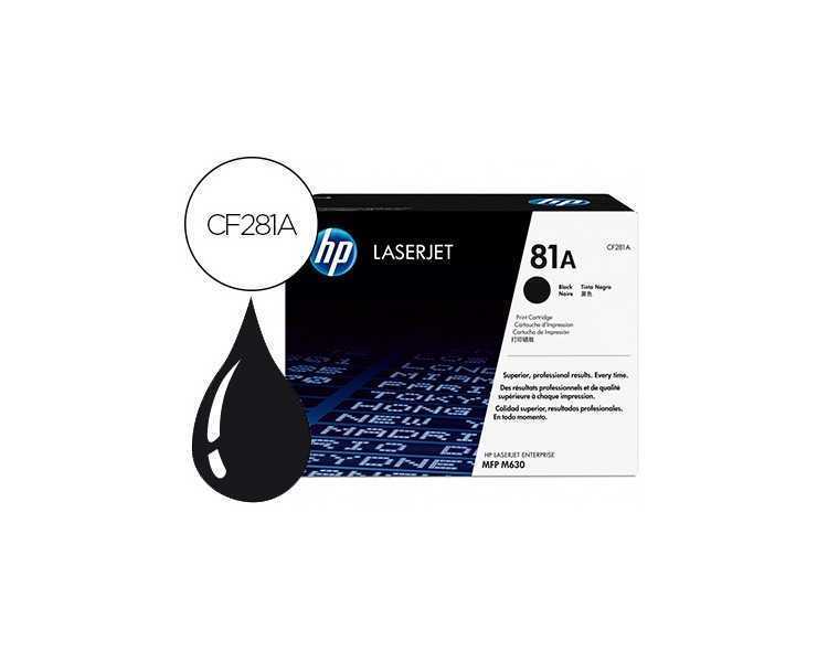 Toner hp laserjet n.81 mfp m630 negro 10.500 paginas