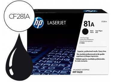 Toner hp laserjet n.81 mfp m630 negro 10.500 paginas