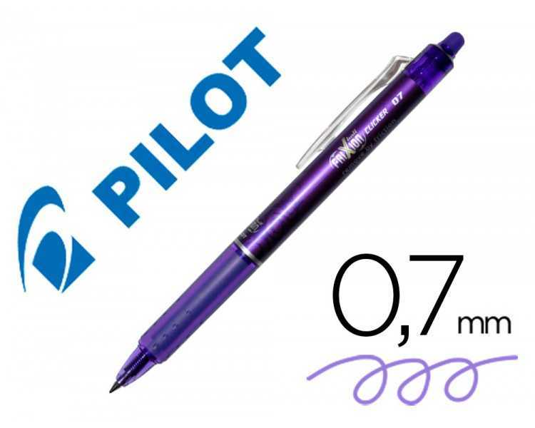 Boligrafo pilot frixion clicker borrable 0,7 mm color violeta