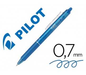 Boligrafo pilot frixion clicker borrable 0,7 mm color azul claro