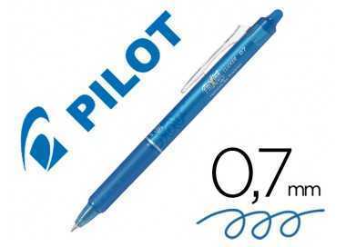 Boligrafo pilot frixion clicker borrable 0,7 mm color azul claro