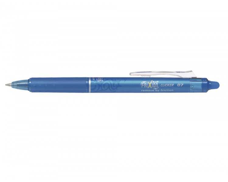 Boligrafo pilot frixion clicker borrable 0,7 mm color azul claro