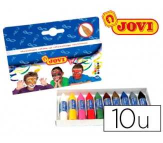 Barra maquillaje jovi caja de 10 colores surtidos