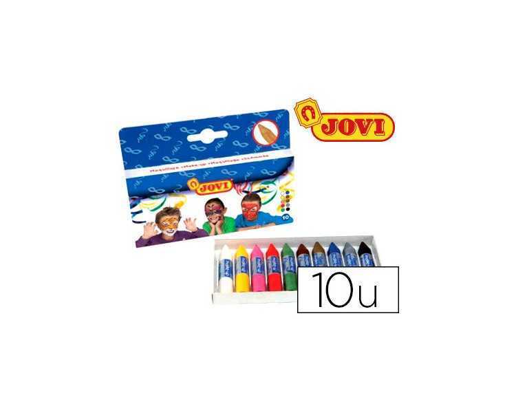 Barra maquillaje jovi caja de 10 colores surtidos