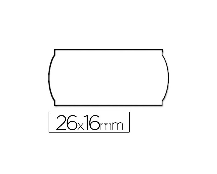 Etiquetas meto onduladas 26x16 mm blanca adh.2 rollo de 1200 etiquetas
