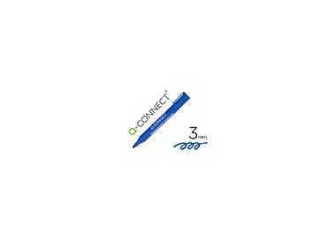 Rotulador q-connect marcador permanente azul punta redonda 3 mm Rotulador q-connect marcador permanente azul punta redonda 3 mm