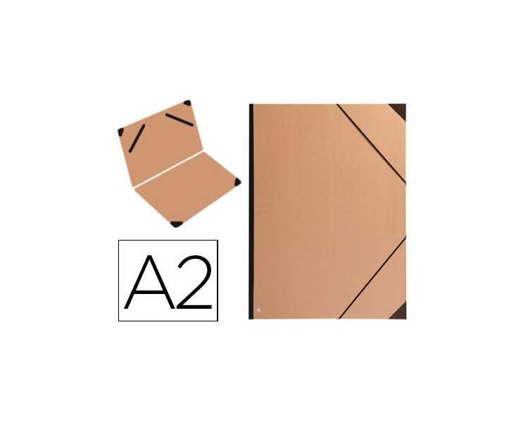 Carpeta planos clairefontaine din a2 con gomas kraft marron verjurado
