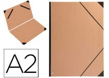 Carpeta planos clairefontaine din a2 con gomas kraft marron verjurado