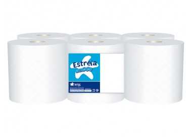 Papel secamanos amoos 2 capas 190 mm x 130 mt paquete de 6 rollos Papel secamanos amoos 2 capas 190 mm x 130 mt paquete de 6 rollos