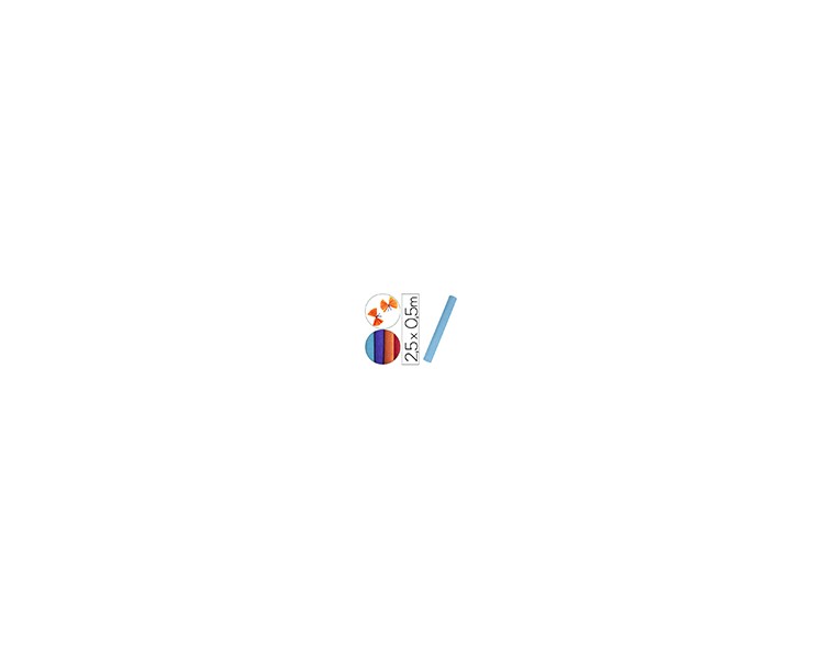Papel crespon liderpapel rollo de 50 cm x 2,5 m 85g/m2 celeste