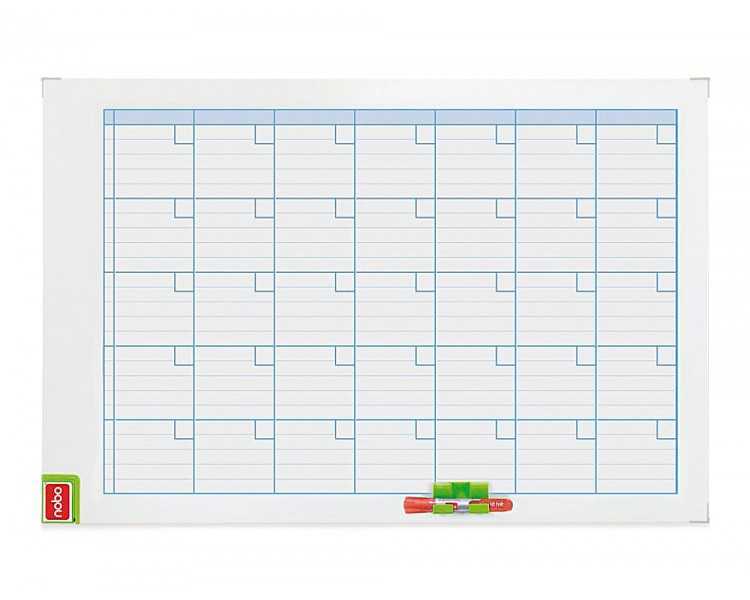 Planning magnetico nobo mensual rotulable marco metalico 90x60 cm