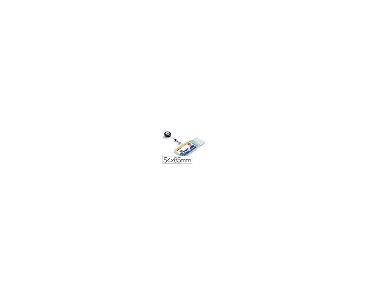 Identificador con cordon extensible durable doble uso vertical/horizontal 54x85 mm