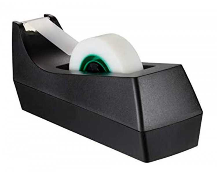Portarrollo sobremesa scotch c38 color negro incluye 3 cintas scotch magic 33 mt x 19 mm