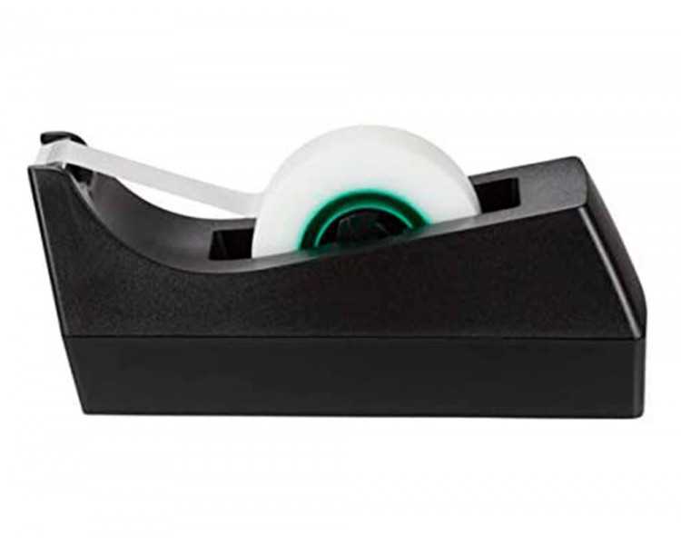 Portarrollo sobremesa scotch c38 color negro incluye 3 cintas scotch magic 33 mt x 19 mm