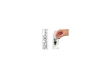 Funda autoadhesiva q-connect para memorias usb capacidad para 10 unidades 52,5x 90 mm