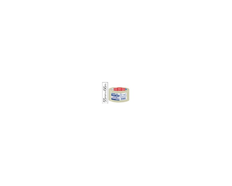 Cinta adhesiva tesa transparente strong 66 mt x 50 mm para embalaje bajo ruido