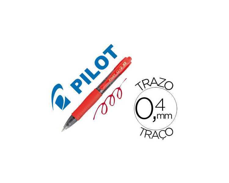Boligrafo pilot g-2 pixie rojo tinta gel retractil sujecion de caucho