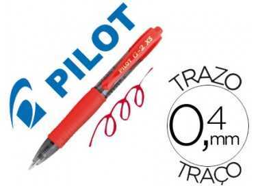 Boligrafo pilot g-2 pixie rojo tinta gel retractil sujecion de caucho