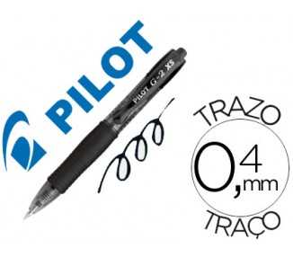 Boligrafo pilot g-2 pixie negro tinta gel retractil sujecion de caucho