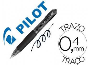 Boligrafo pilot g-2 pixie negro tinta gel retractil sujecion de caucho