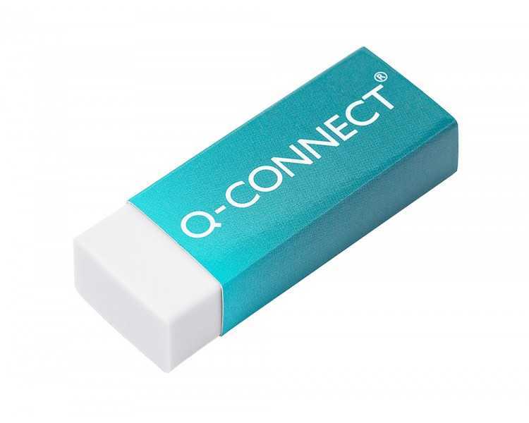Goma de borrar q-connect plastica escolar y oficina