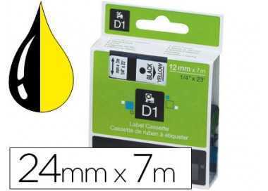 Cinta dymo 1000 negro-amarillo 24 mm x 7 m d1