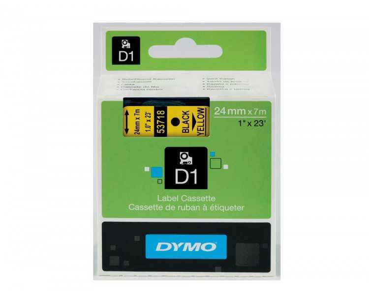 Cinta dymo 1000 negro-amarillo 24 mm x 7 m d1