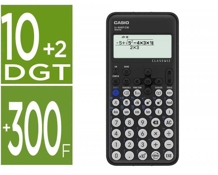 Calculadora casio fx-82sp cw iberia classwiz cientifica + 300 funciones 9 memorias con tapa