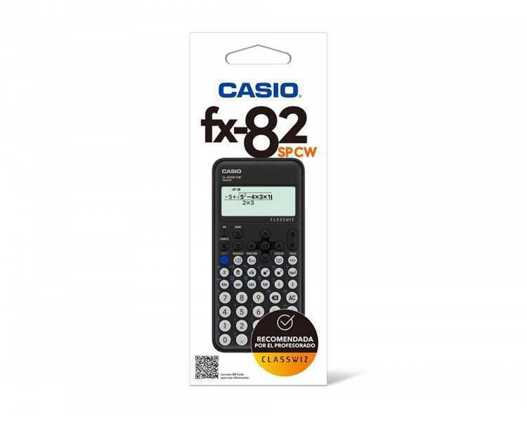 Calculadora casio fx-82sp cw iberia classwiz cientifica + 300 funciones 9 memorias con tapa