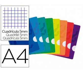 Libreta escolar oxford openflex tapa flexible optik paper 48 hojas din a4 cuadro 5 mm colores surtidos