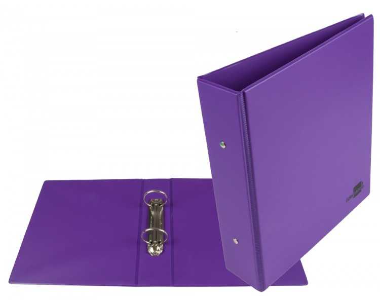 Carpeta de 2 anillas 40 mm redondas liderpapel a5 carton forrado pvc violeta