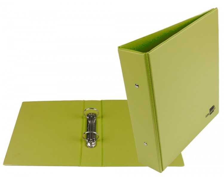 Carpeta de 2 anillas 40 mm redondas liderpapel a5 carton forrado pvc verde pistacho