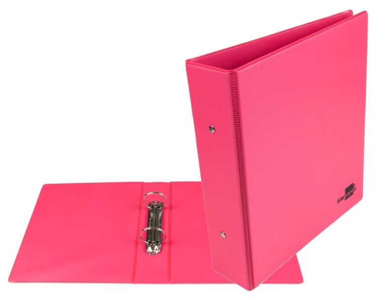 Carpeta de 2 anillas 40 mm redondas liderpapel a5 carton forrado pvc fucsia