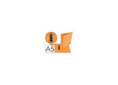 Carpeta de 2 anillas 40 mm redondas liderpapel a5 carton forrado pvc naranja