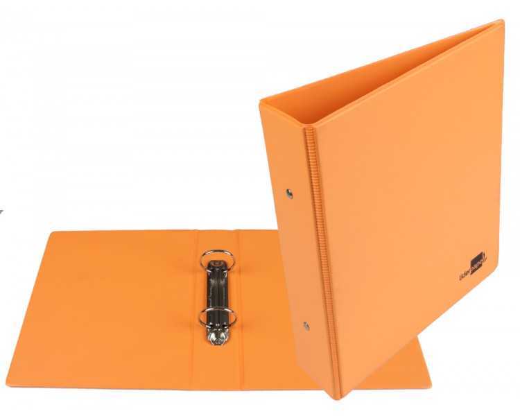 Carpeta de 2 anillas 40 mm redondas liderpapel a5 carton forrado pvc naranja
