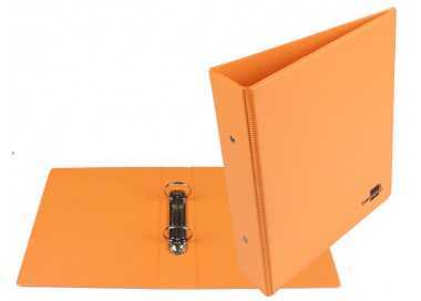 Carpeta de 2 anillas 40 mm redondas liderpapel a5 carton forrado pvc naranja