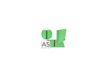 Carpeta de 4 anillas 25 mm redondas liderpapel a5 carton forrado pvc verde Carpeta de 4 anillas 25 mm redondas liderpapel a5 carton forrado pvc verde