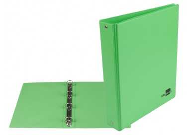 Carpeta de 4 anillas 25 mm redondas liderpapel a5 carton forrado pvc verde Carpeta de 4 anillas 25 mm redondas liderpapel a5 carton forrado pvc verde