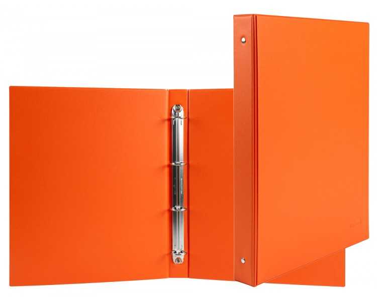 Carpeta de 4 anillas 25 mm redondas liderpapel a5 carton forrado pvc naranja
