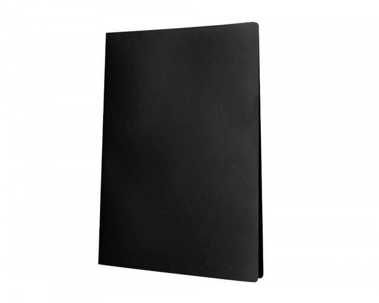 Carpeta liderpapel escaparate 20 fundas pvc folio negro
