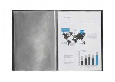 Carpeta liderpapel escaparate 20 fundas pvc folio negro Carpeta liderpapel escaparate 20 fundas pvc folio negro