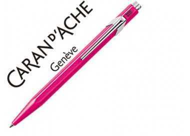 Boligrafo caran d'ache 849 fluo rosa punta media