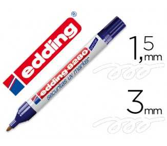 Rotulador edding marcador de seguridad visible bajo la luz ultravioleta punta redonda 1,5 mm